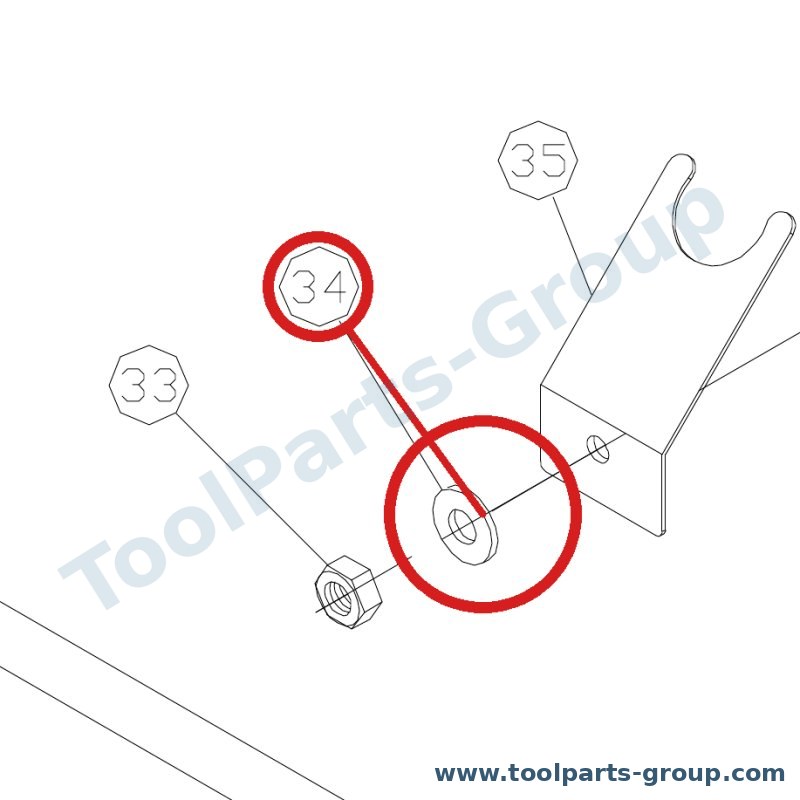 JET WF082320 – Ersatzteil – Unterlegscheibe M8X23 für JWBS-14