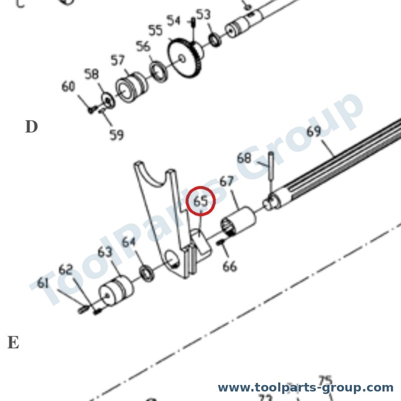JET ZX-02115 – Ersatzteil – Links Gabel ZX Drehmaschinen für GH-1640ZX, GH-1840ZX, GH-1860ZX u. a.