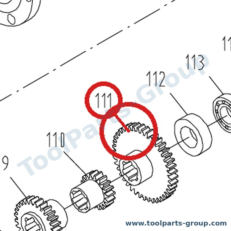 JET ZX-02751X/6P – Ersatzteil – Zahnrad 2,5M47T für GH-1840ZX