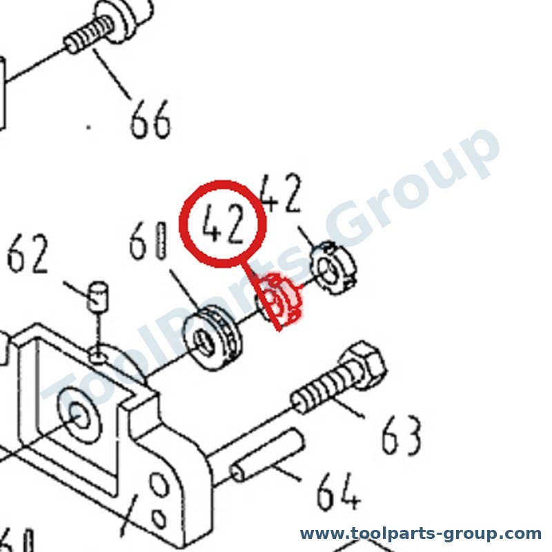 JET ZX-CA42 – Ersatzteil – Rundmutter M12x1,25 für GH-1640ZX, GH-1840ZX, GH-1860ZX u. a.