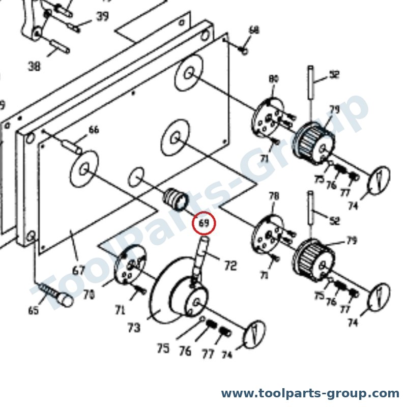 JET ZX-Q69 – Ersatzteil – Öl Sight Glass 20 (Gh-Zx) für GH-1640ZX, GH-1840ZX, GH-1860ZX, GH-1880ZX