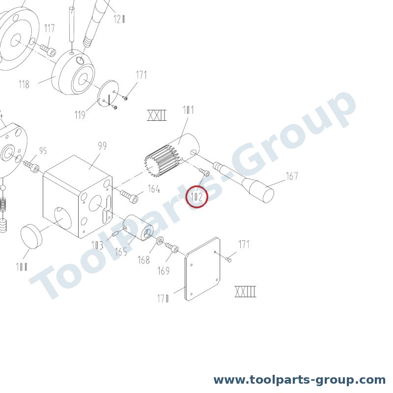 JET ZX-A102E – Ersatzteil – Hexhead Schraube M4X8 für GH-1640ZX, GH-1840ZX, GH-1860ZX, GH-1880ZX